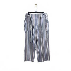 Seven7 Trendy Striped Wide-Leg Trousers Size 6